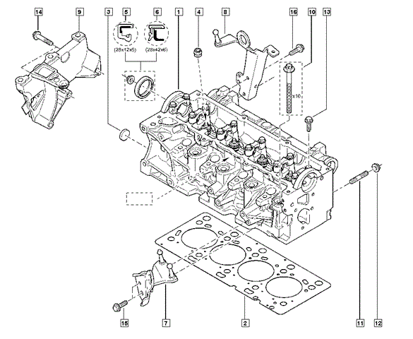 Кронштейн подушки (опоры) двигателя верхней 112314312R Renault (RVI)