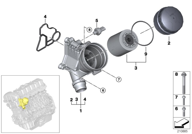11427525334 BMW Крышка масляного фильтра купить в Ужгород
