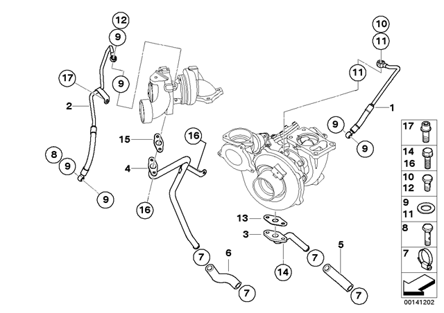 BMW 11427792243 Трубка масляного радиатора в наличии Сумы