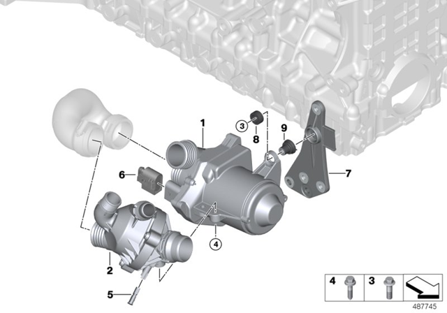 Корпус термостата в сборе 11537586784 BMW