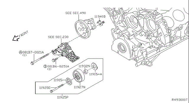119277S000 NISSAN Паразитный ролик купить в Тернополь