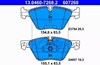 Передние тормозные колодки 13046072682 ATE