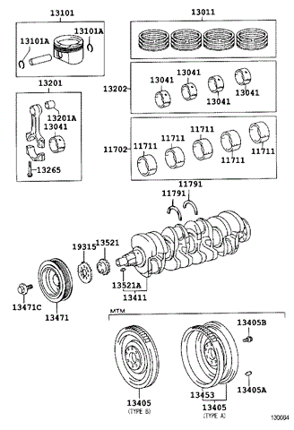 Шкив коленвала 1347022041 TOYOTA