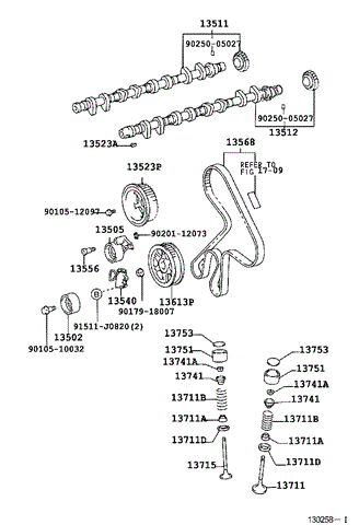 Ремень двигателя 1356829035 TOYOTA