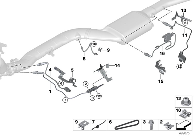 Датчик оксидов азота NOX, передний 13628589846 BMW