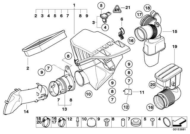 BMW 13717521033 Фильтр воздушный в наличии Львов