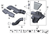 Патрубок воздушный, вход воздушного фильтра 13717588279 BMW