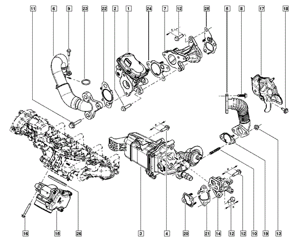 Клапан EGR системы рециркуляции отработавших газов 147103921R RENAULT