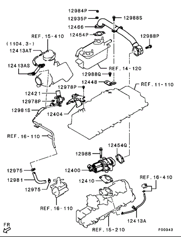 Клапан ЕГР 1582A037 MITSUBISHI