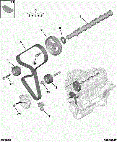 Комплект ремня ГРМ CITROEN (83062) - описание, фото, аналоги