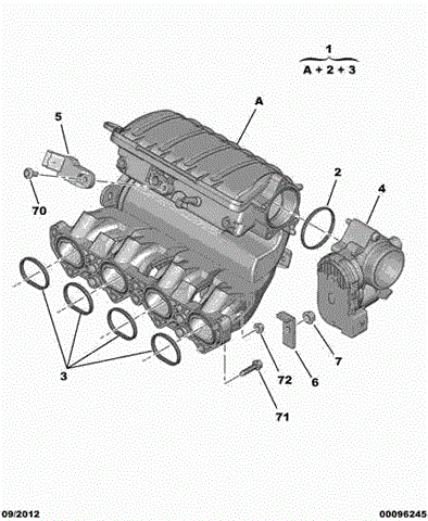 Дроссельная заслонка в сборе 163669 PEUGEOT