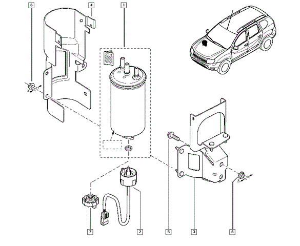RENAULT 164000884R Фильтр топливный в наличии Ирпень