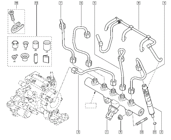 Клапанная форсунка 166000897R RENAULT