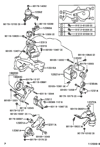 Роликовий модуль натяжителя ремня 1662027010 TOYOTA