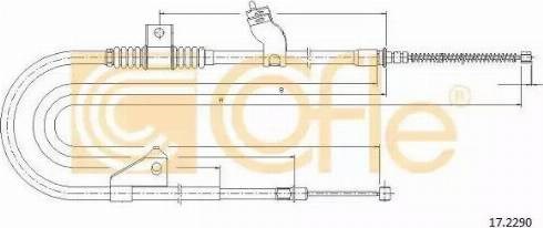 COFLE 172290 Задний правый трос ручника в наличии Винница