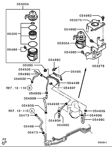 1770A053 MITSUBISHI Фильтр топливный купить в Николаев