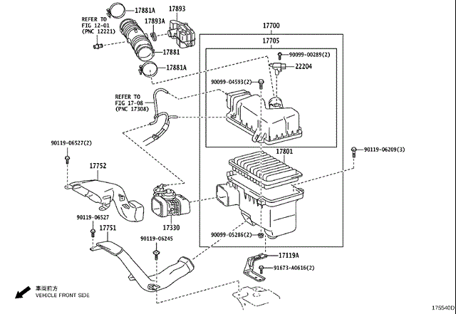 TOYOTA 1780120040 Воздушный фильтр в наличии Житомир