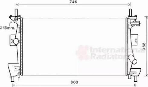 Радиатор охлаждения 18002475 VAN WEZEL