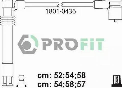 Комплект кабелів високовольтних 1801-0436