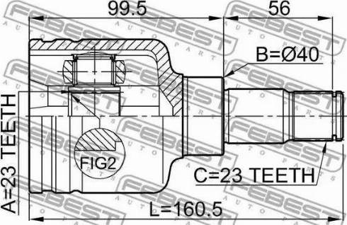 Шрус внутренний левый 2111CB316LH FEBEST