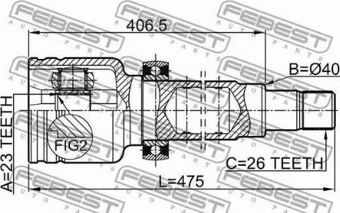 Шарнир угловых скоростей передний правый 2111CB420RH FEBEST