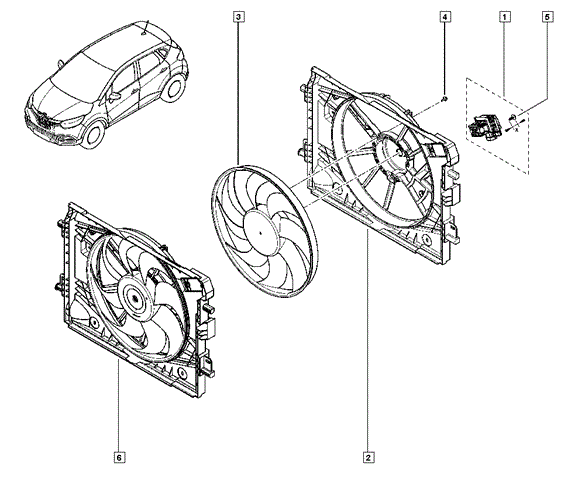 214819427R Renault (RVI) электровентилятор охлаждения в сборе
