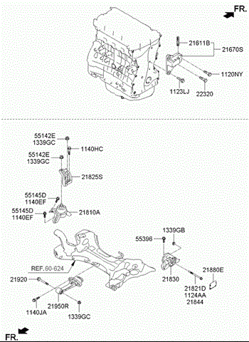 Подушка мотора правая 218102T200 HYUNDAI