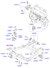 Подушка (опора) двигателя, левая 218302P600 HYUNDAI