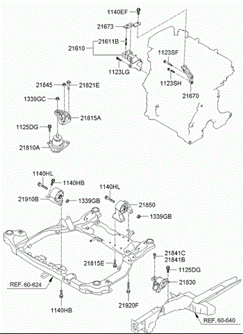 219102H150 HYUNDAI Передняя опора двигателя купить в Запорожье