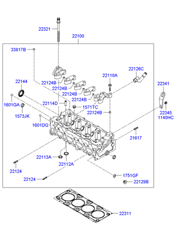 Прокладка ГБЦ 2231127002 HYUNDAI