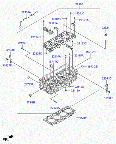 HYUNDAI 223114A700 Прокладка головки блока цилиндров (ГБЦ) в наличии Каменское
