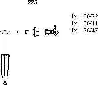 Комплект проводів mercedes w124/140 "m104(2,8-3,2) >>"97 225