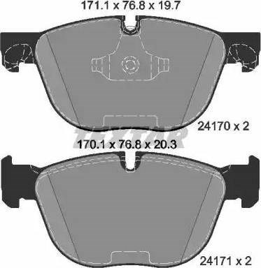 Колодки 2417001 TEXTAR