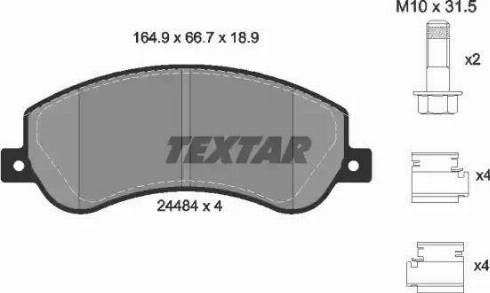 Тормозные колодки 2448404 TEXTAR