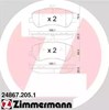 Передние тормозные колодки 248672051 ZIMMERMANN