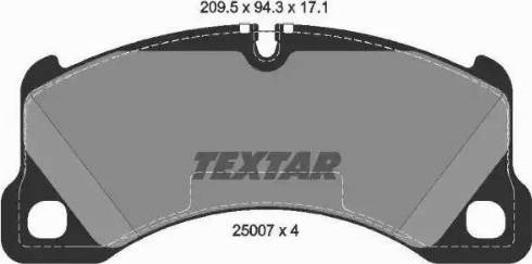 Колодки тормозные 2500701 TEXTAR
