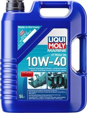 Моторна олива liqui moly marine 4t motor oil 10w-40, 5л 25013