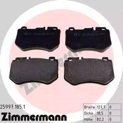 Колодки 259971851 ZIMMERMANN