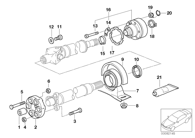 Карданный подшипник 26121229431 BMW