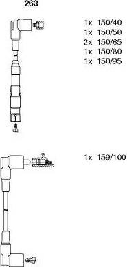 Комплект проводів mercedes 190/124/463 "m103 2,6-3,0 >>"96 263