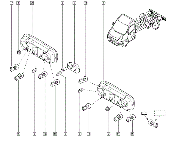 Правый стоп-сигнал Даф 105 XF
