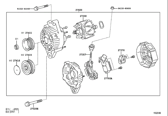 Выпрямитель диодный 2735722200 TOYOTA