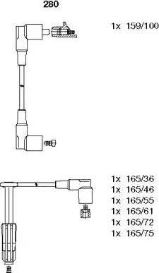 Комплект проводів mercedes w124 "3,2(m104) 88->93 280