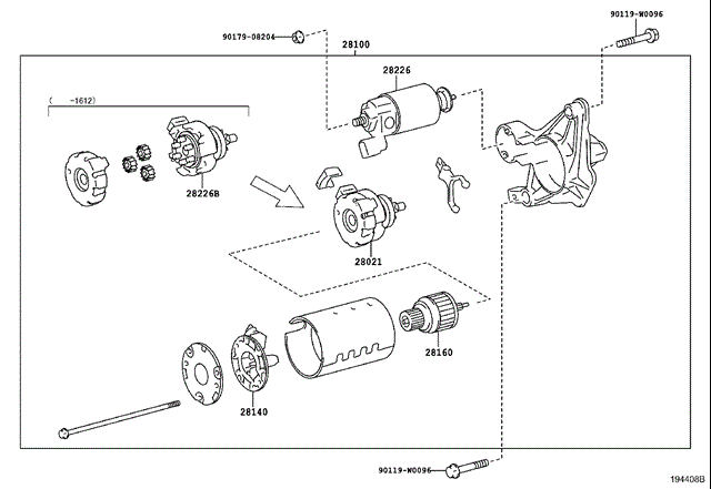 Бендикс стартера 2802121060 TOYOTA