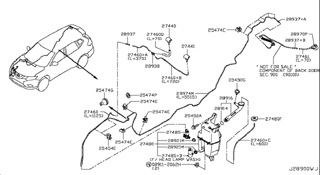 Бачок стеклоомывателя 289106FP0A NISSAN