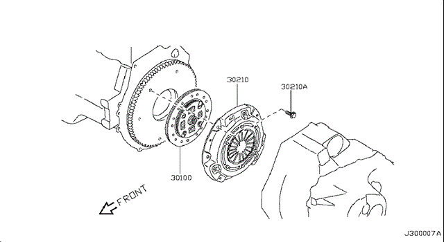 Корзина сцепления 3021095F0B NISSAN