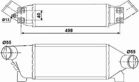 Радиатор интеркуллера 30259 NRF