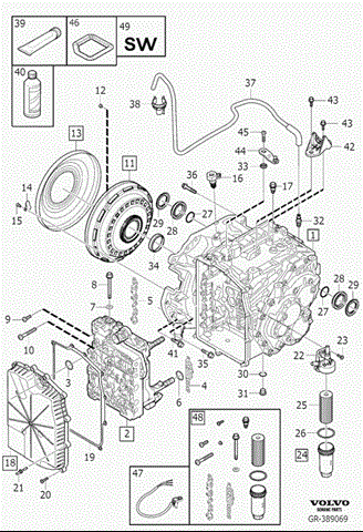 Фильтр масляный АКПП 31256837 VOLVO