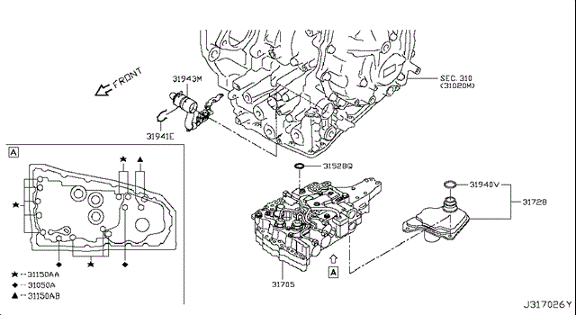 3172829X0D NISSAN Фильтр АКПП купить в Сумы