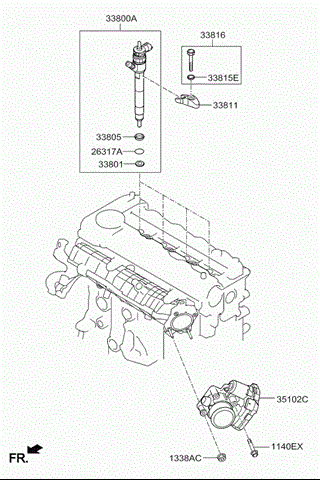 Дроссельная заслонка в сборе 351002A600 HYUNDAI